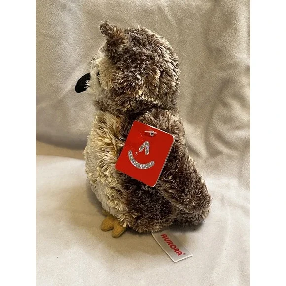 Aurora  Flopsies  Osmond GREAT HORNED OWL  (7") Plush Stuffed Animal With Tags - Picture 2 of 7